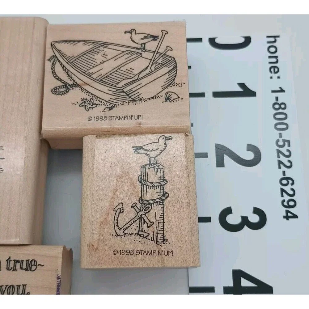 Stampin' Up LIGHTHOUSE Nautical Stamp Set of 4 Retired 1998